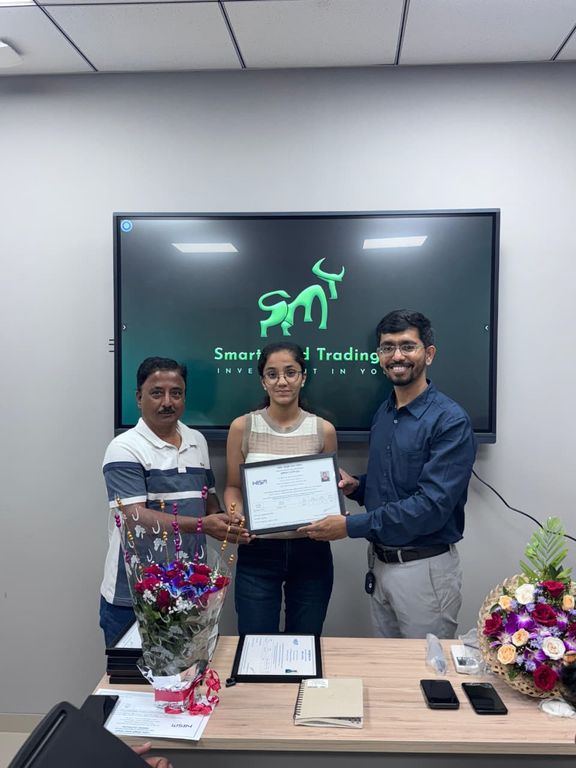 A student receiving a completion certificate